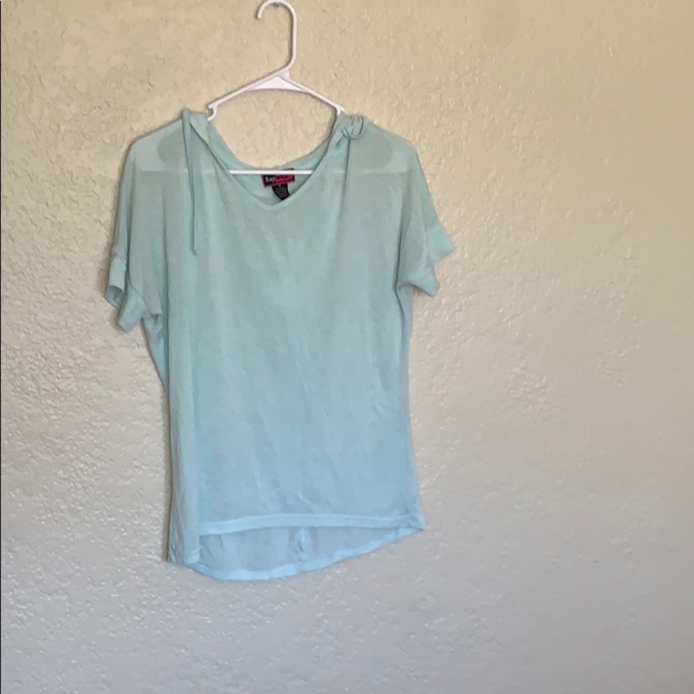 Aqua Blue Pullover Lounge wear Shirt